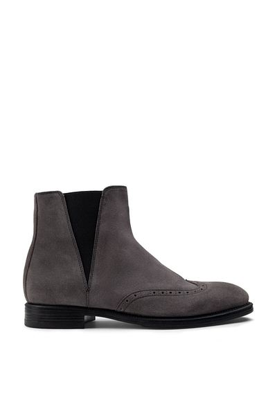 Deery Genuine Suede Gray Men's Chelsea Boots