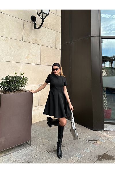 ForOre ZR MINI FUSTA A-LUNIE GODELI ROCHIE PLISĂ