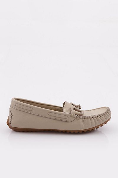 DGN K105 Μπεζ Loafer - Γυναικεία, Αξεσουάρ, Παπούτσια από Γνήσιο Δέρμα