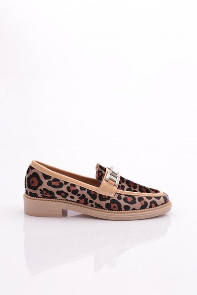 DGN Pm386-k905 Γυμνά παπούτσια Loafer με σχέδιο λεοπάρ