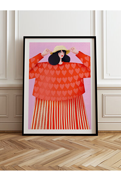 HOMEPACK Tekli Ahşap Çerçeveli Tablo Tek Parça Poster Tablo TK/839