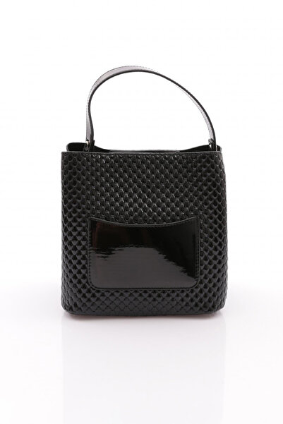 DGN Kadın Arkası Cep Detaylı Çanta Siyah Fasulye 41653431