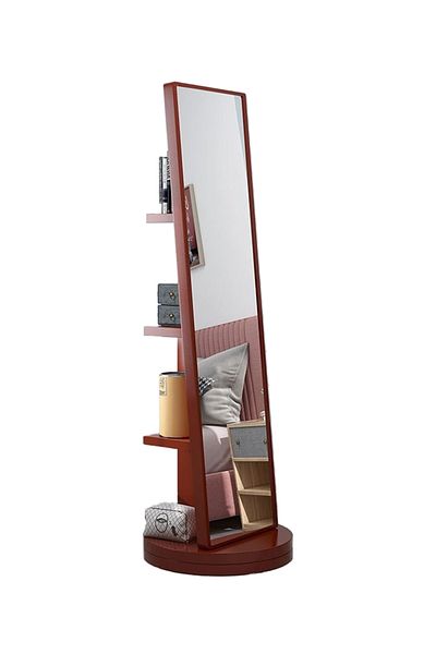 sharpdo Home Decoration Movable Rotating Full-Length Mirror Cabinet with Storage Space 36*36*165cm