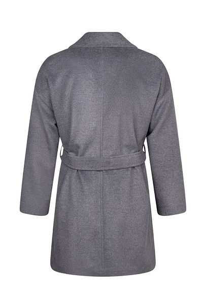Hatemoğlu Γκρι Regular Fit Fluff Woman Mono Collar Wool Coat