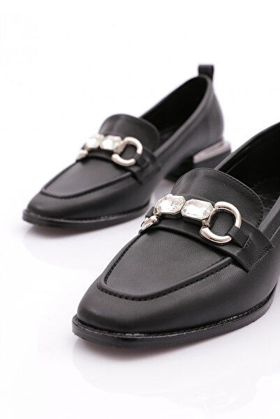 DGN Kadın Loafer Ayakkabı Siyah 342243539