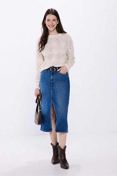 Springfield 100% Cotton Striped Crystals Jumper