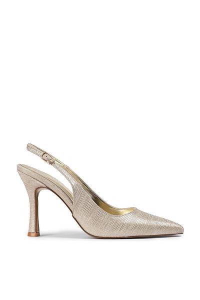 Deery Pantofi de rochie de seara de dama de culoare aurie