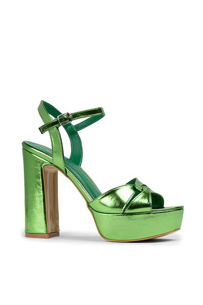 Deery Green Platform Heeled Women's Evening Dress Shoes