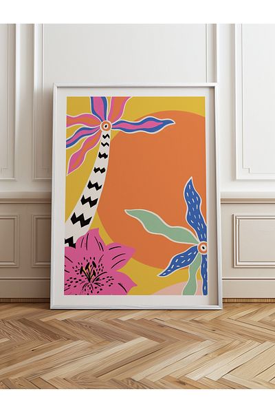 HOMEPACK Single Wooden Framed Painting Single Piece Poster Painting Tk/842-1