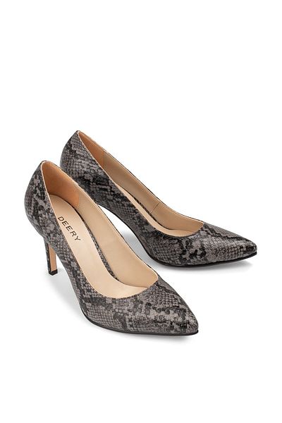 Deery Gray Women's Classic Heeled Shoes 02029ZGRIM04