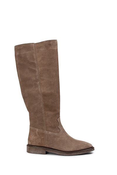 Deery Γνήσιες γυναικείες μπότες Suede Mink Color