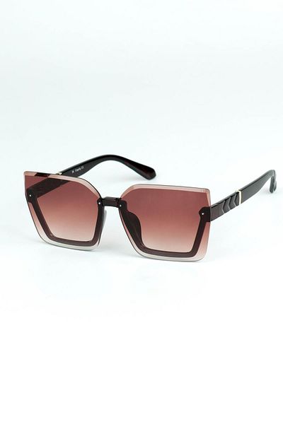 Di Caprio Women's Brown Uv400 Protection Rectangular Model Sunglasses