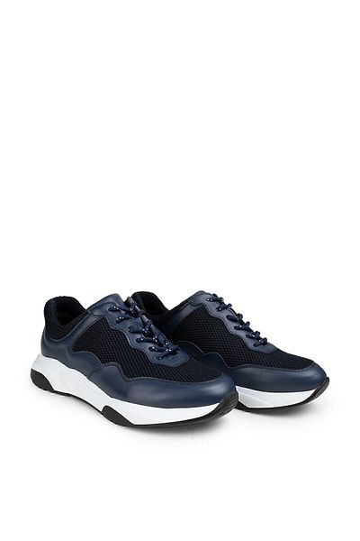 Deery Ανδρικά παπούτσια από γνήσιο δέρμα Navy Blue Sneaker