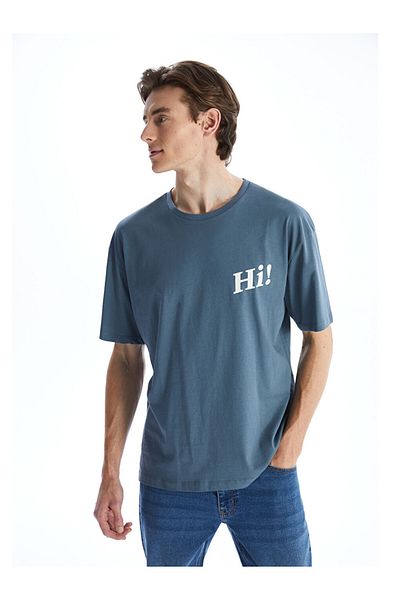LC Waikiki Tricou pentru bărbați cu imprimeu cu decolteu rotund de sezon nou - S5K410Z8