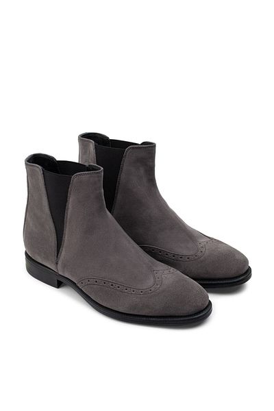 Deery Genuine Suede Gray Men's Chelsea Boots