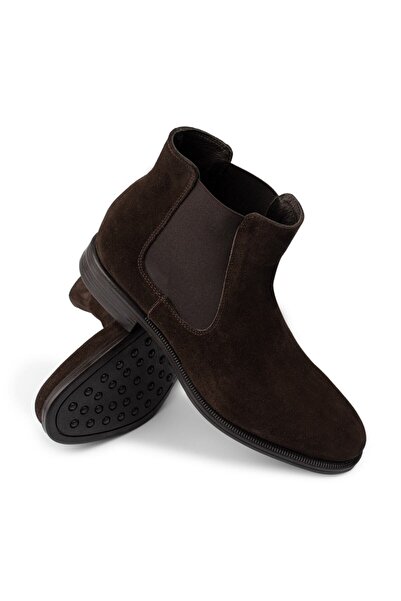 Deery Hakiki Süet Kahverengi Erkek Chelsea Bot