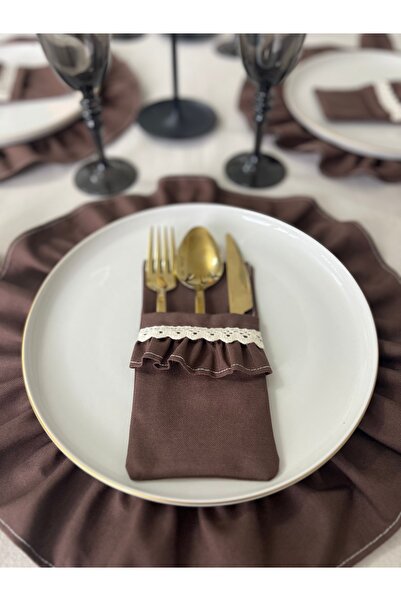 Mirilliahome 6 τεμαχίων Μαχαιροπήρουνα από ακατέργαστο λινό - Μαχαιροπήρουνα από λινό - Μαχαιροπήρουνα - Μαχαιροπήρουνα από λινό