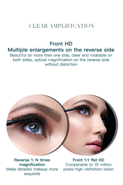 sharpdo LED Bathroom Punch-Free Wall-Mounted Folding Adjustable Cosmetic Mirror (Battery Type)