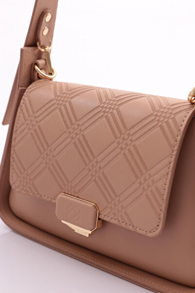 DGN Kadın Kolonlu Büyük Saplı Çanta Nude 7153555