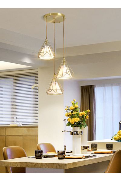 sharpdo Modern and Simple LED 3-Color Light-Adjustable Chandelier, Suitable for Homes, Restaurants, and Bar