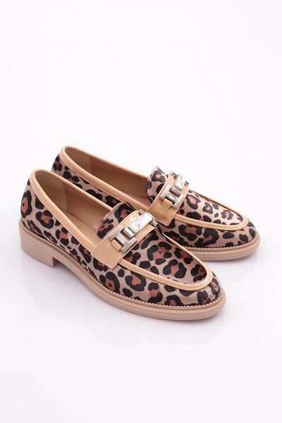 DGN Pm386-k905 Γυμνά παπούτσια Loafer με σχέδιο λεοπάρ