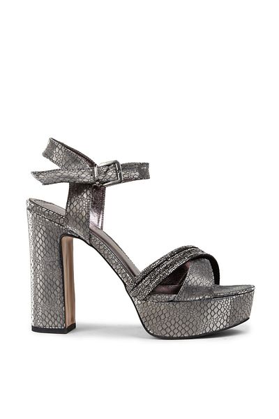 Deery Platinum Women's Platform Evening Dress Shoes
