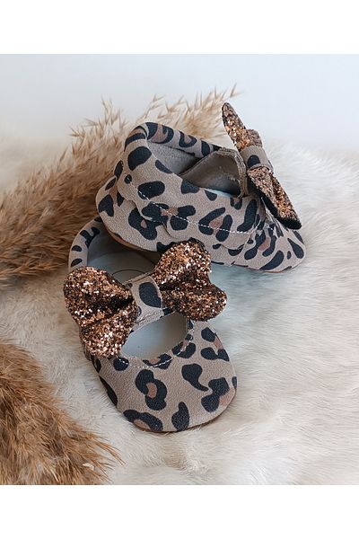 Hodore Alice Stone Leopard Genuine Leather Loafer