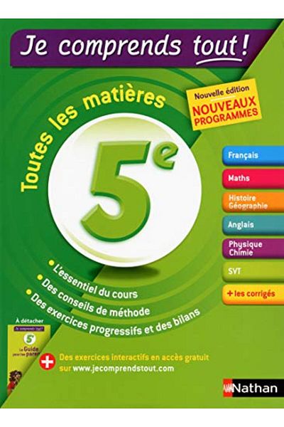 NATHAN Je Comprends Tout - Tout En Un 5Eme