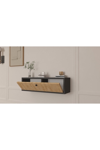 Genel Markalar Duvar Montajlı Dresuar Safir Meşe Antrasit