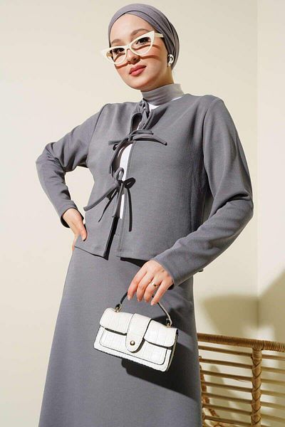 modasindoma Women's Front Lace up Double Set
