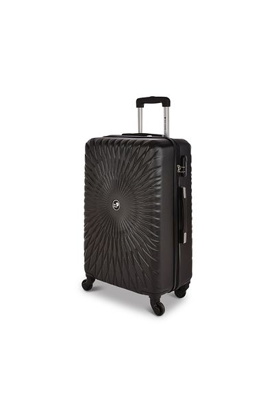 New Travel مجموعة حقائب سفر صلبة، حقيبة سفر بعجلات من مادة ABS، مع قفل مركب و4 عجلات NT803/3P-أسود