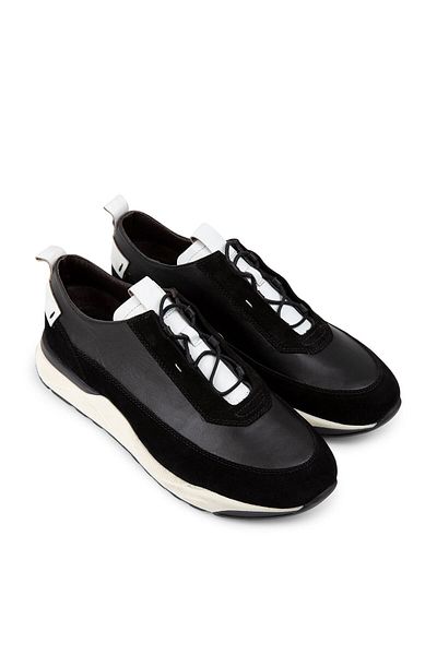 Deery Γνήσια Suede Black Sneaker Ανδρικά Παπούτσια