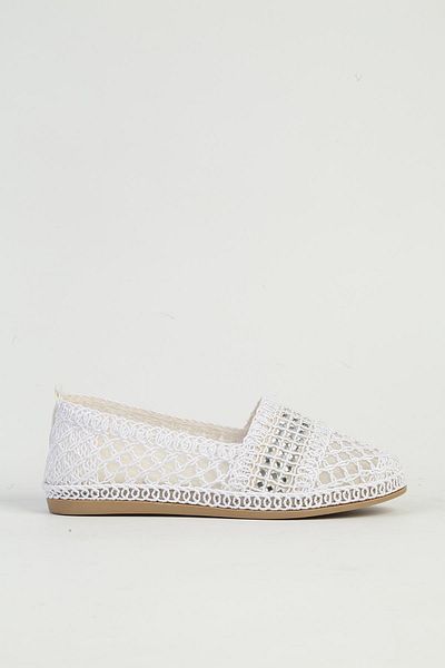 Pierre Cardin White Women's Ballerina Shoes Pc-54570