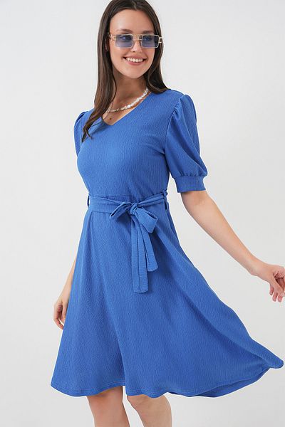 Bigdart 2370 Rochie tricotată cu curea - Saks