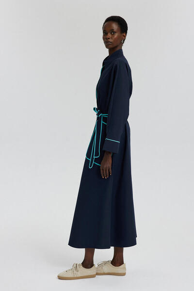 Touché Privé Poplin ruha - öves derék és csövek részlet