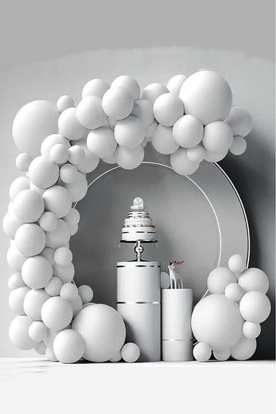 BeySüS 12Th White Matte Balloon 20 Pieces