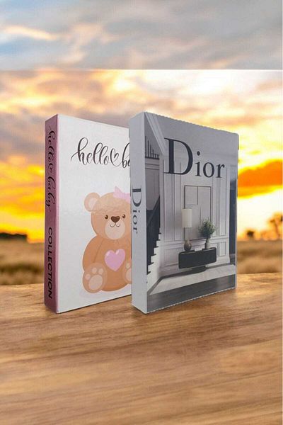 BayCazip Decorative Book Look Box Set of 2 Decorative Book Looking Box