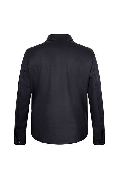 Hatemoğlu Μπλε Navy Regular Fit Baby Collar Μάλλινο Κασμίρ Παλτό