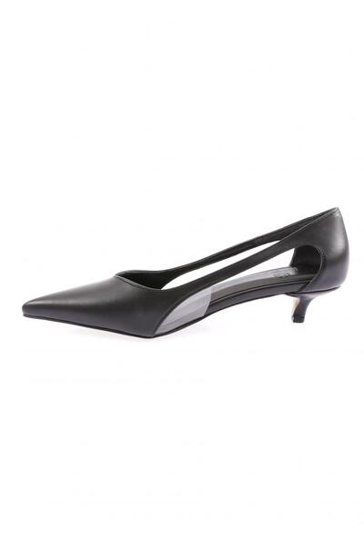 DGN Y4200-23Y Women's Pointed Toe Open Side Detailed Low Heel Shoes