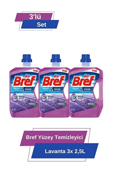 Bref Lavanta Yüzey Temizleyici 2.5L x3 – Ferah Koku ve Hijyenik Zemin Temizliği