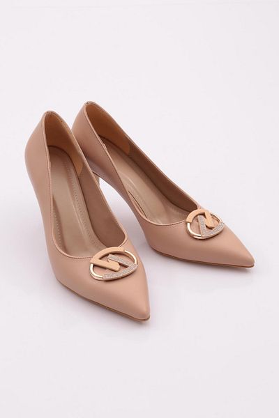 DGN Pantofi cu toc pentru femei de culoare nudă - 21123564