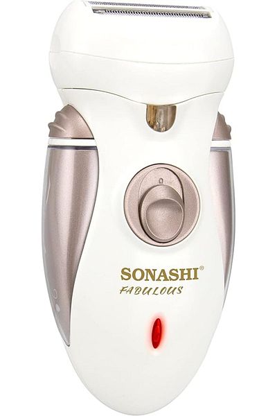 sonashi Epilator and Trimmer SLD-824 - Washable 3 Attachments, Stainless Steel Blades, LED Light