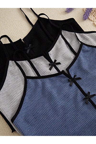 BELLA NOTTE 6 részes pamut masni részletes rövidnadrág pizsama szett