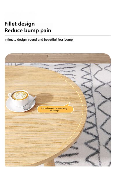 sharpdo Double-Layer Small Apartment Coffee Table, Living Room Sofa Side Table 100*50*42cm