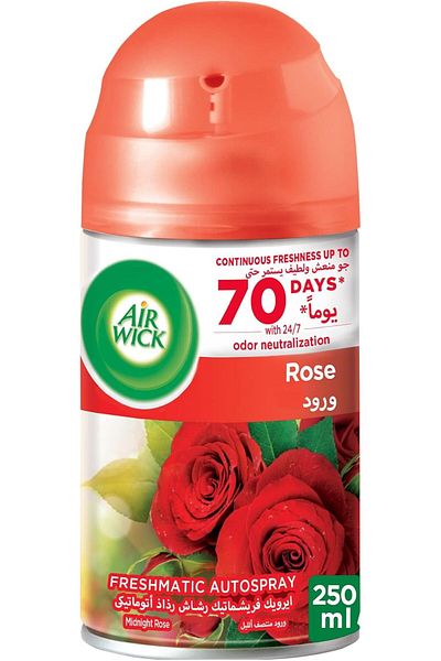 Air Wick Freshmatic Autospray Refill, Rose Fragrance, Eliminates Bad Odour Smell, 250 ml (Pack of 2)