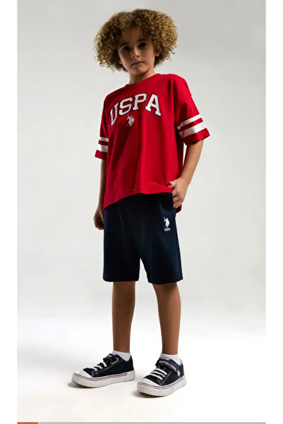 U.S. Polo Assn. Men'S, Licensed, Uspa, Basic, Uspa Writing, 2 Thread, 100% Cotton, T-Shirt Bermuda Suit