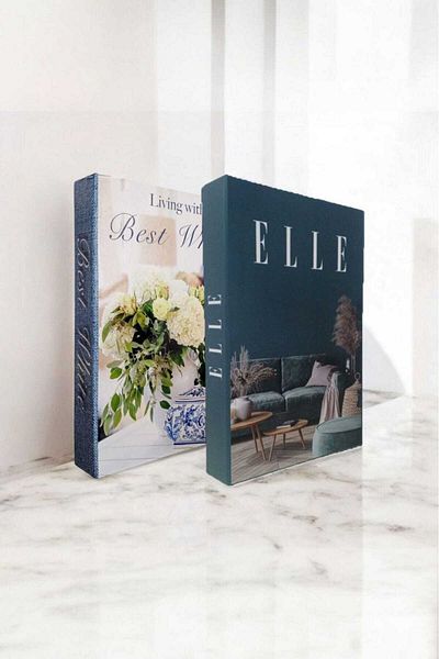 BayCazip Decorative Book Look Box Set of 2 Decorative Book Looking Box