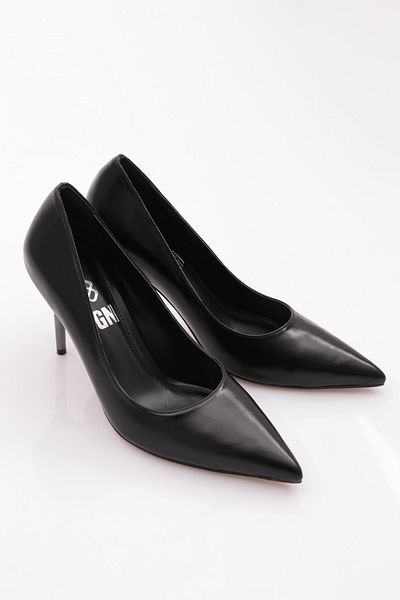 DGN 3725 Pantofi cu toc de damă negri