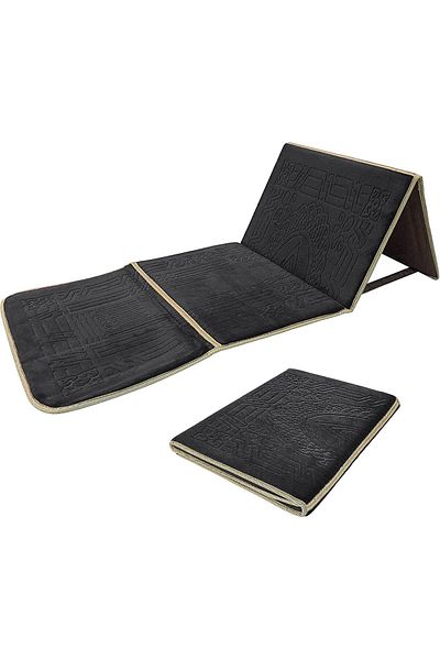 ALMUFARREJ Prayer Rug with Back Support - Portable Foldable Anti-Slip Prayer Rug with Carry Bag