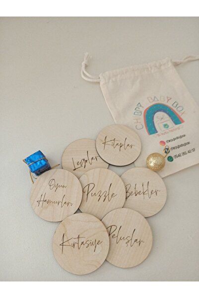 Chirpy Kız Çocuk Türkçe Ahsap Dolap Etiketleri